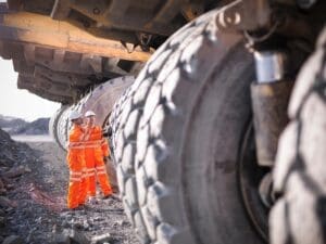 Tyre inspection in progress to update the asset register